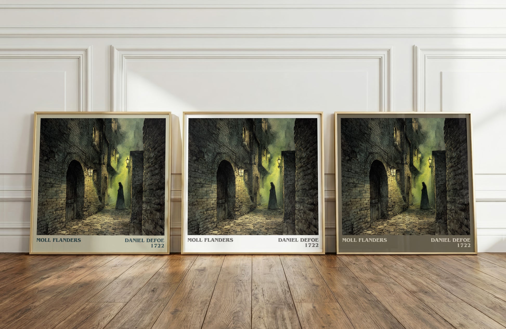 Moll Flanders literary print framed by window – literary home decor