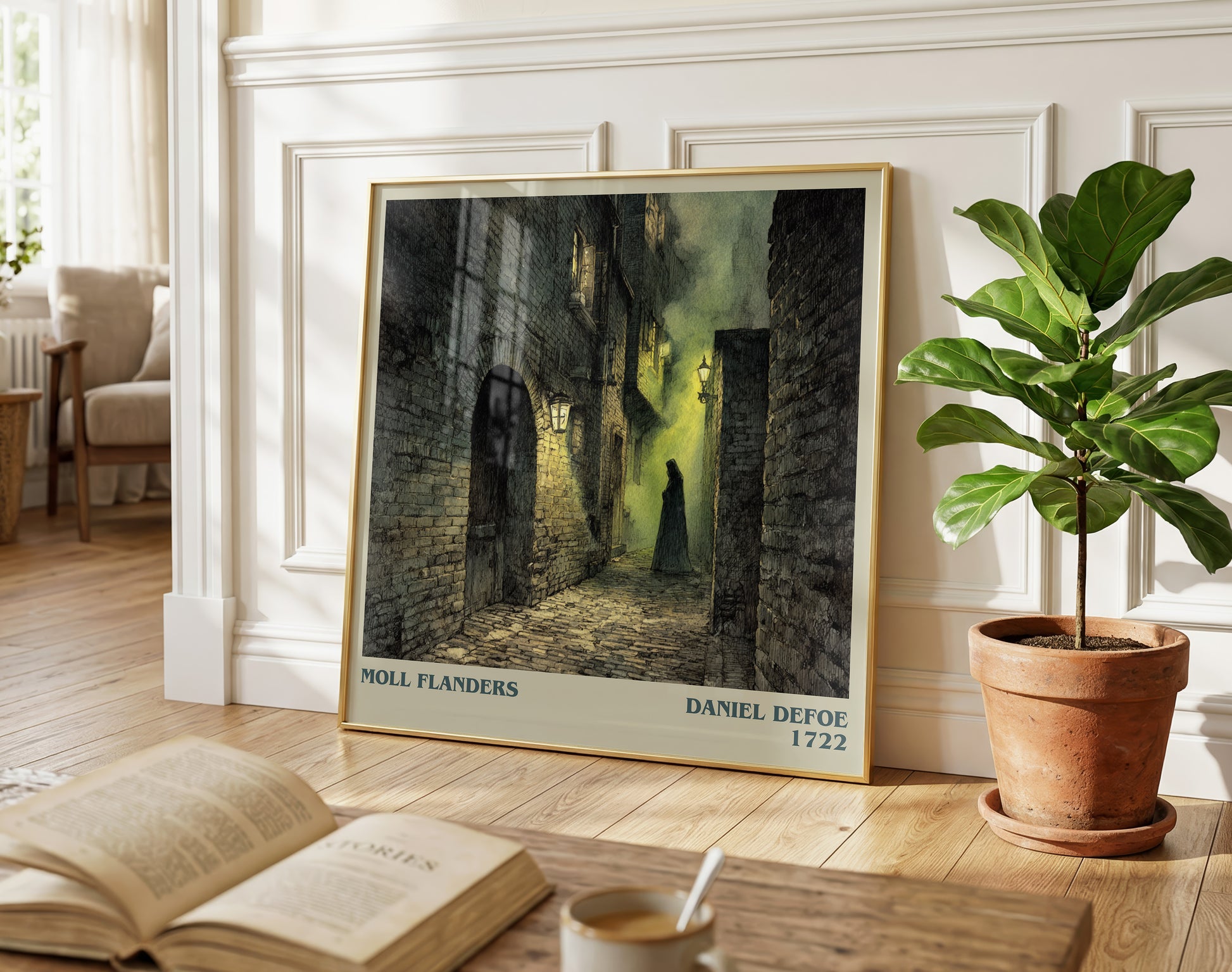 Moll Flanders literary poster paired in gallery wall – literary art prints