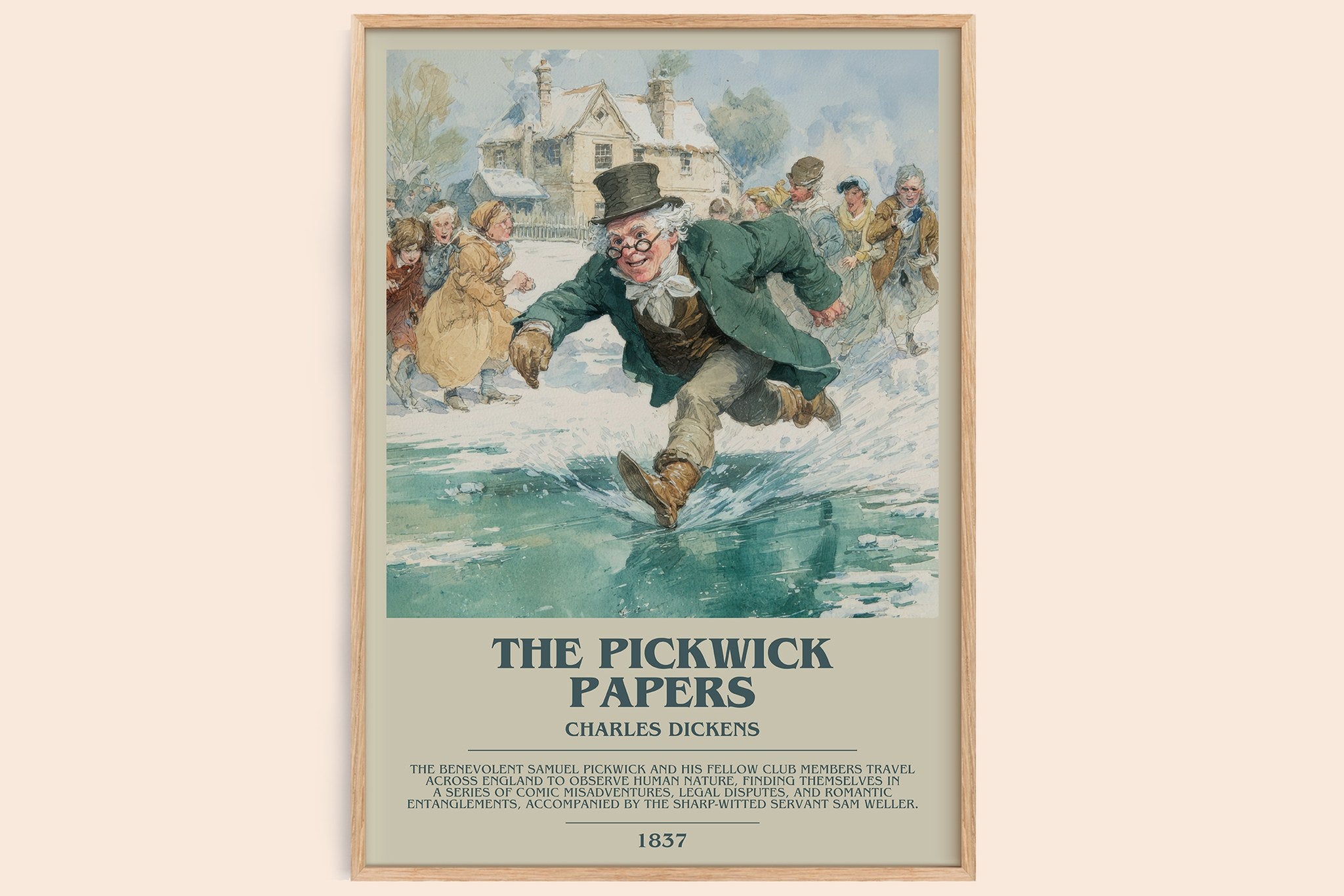The Pickwick Papers Bookish Wall Art by Charles Dickens