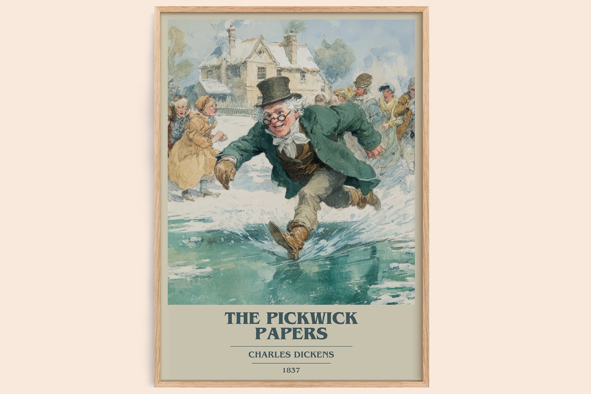 The Pickwick Papers Book Cover Poster by Charles Dickens