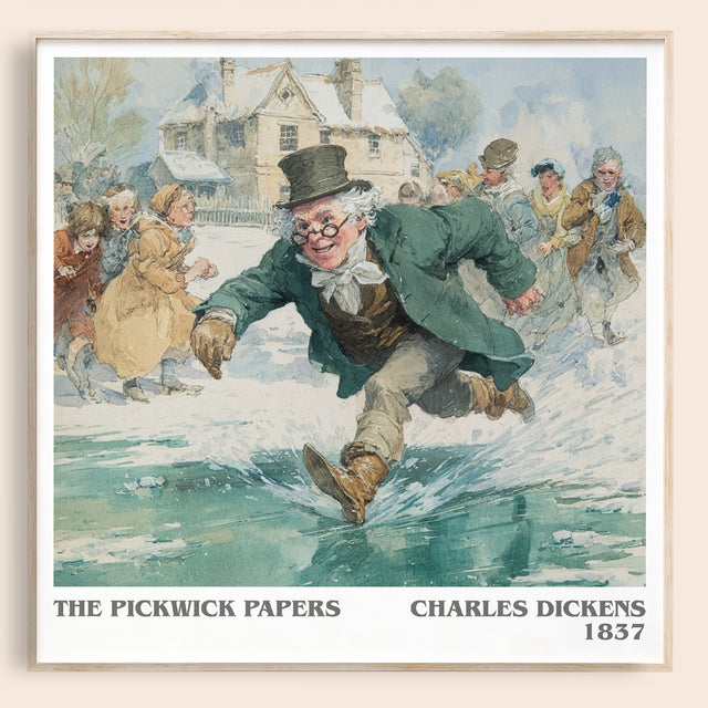 The Pickwick Papers Literary Art Print by Charles Dickens