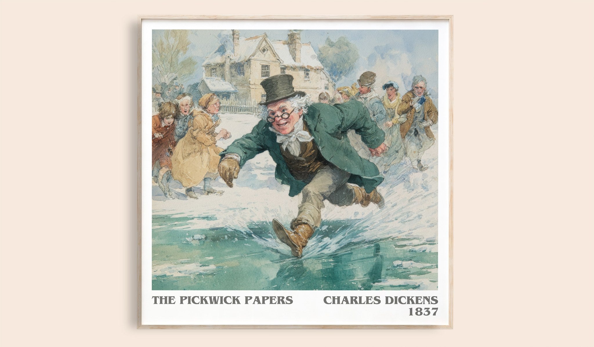 The Pickwick Papers Literary Art Print by Charles Dickens