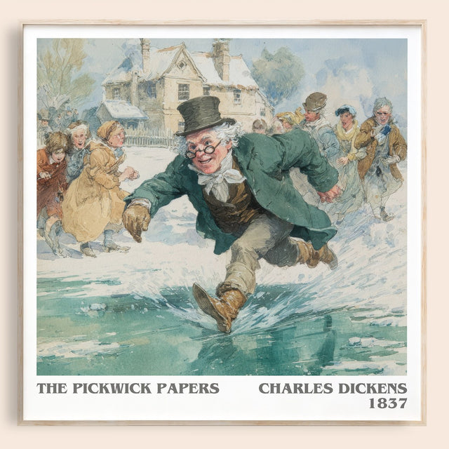 The Pickwick Papers Literary Art Print by Charles Dickens