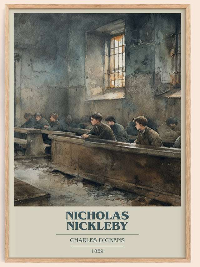 Nicholas Nickleby Book Cover Poster by Charles Dickens