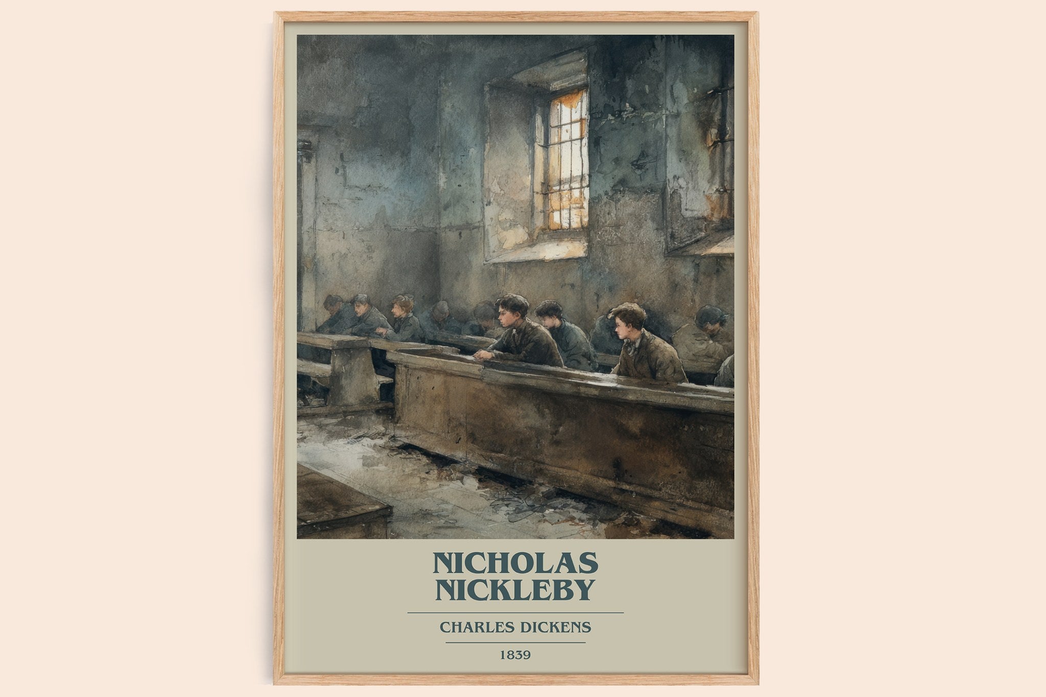 Nicholas Nickleby Book Cover Poster by Charles Dickens