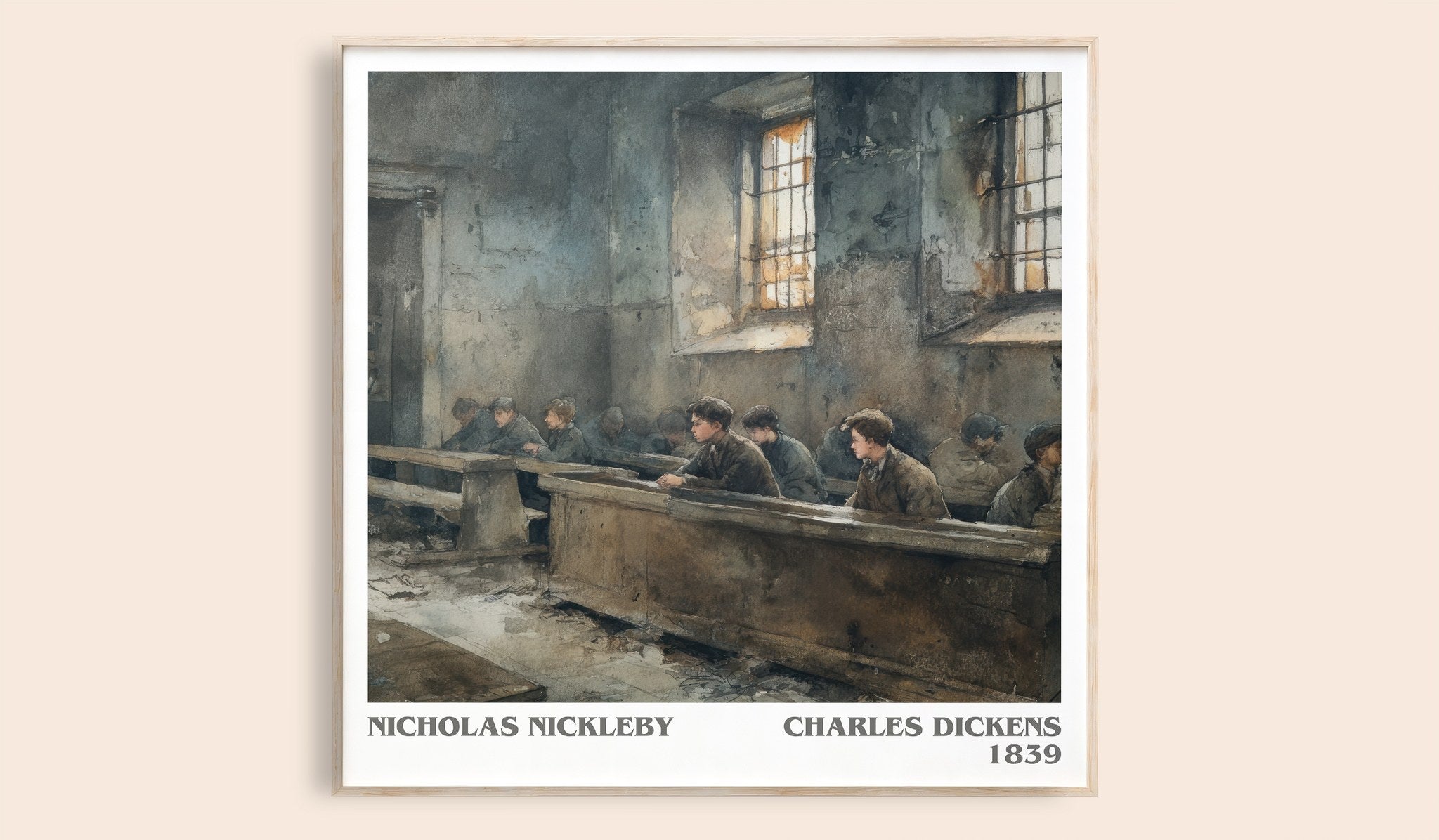 Nicholas Nickleby Literary Art Print by Charles Dickens