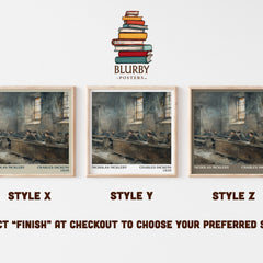 Nicholas Nickleby Literary Art Print by Charles Dickens – Style X, Y and Z square prints side by side – choose your finish