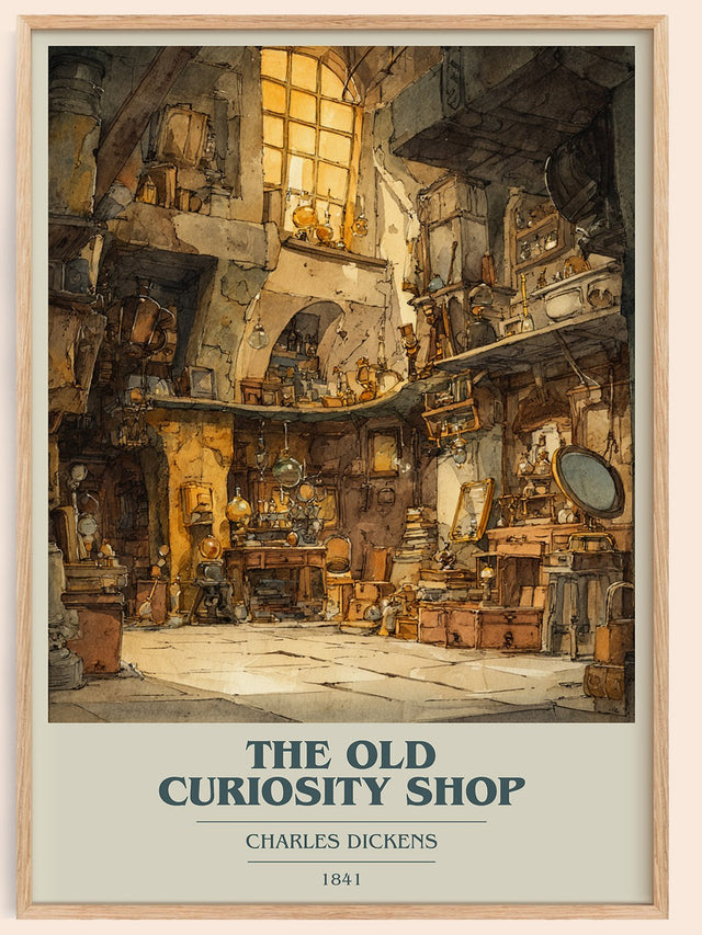 The Old Curiosity Shop Book Cover Poster by Charles Dickens