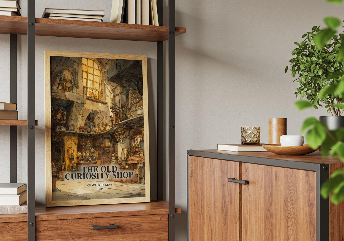 The Old Curiosity Shop book watercolour illustration paper finish options – matte satin gloss