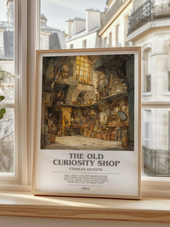 The Old Curiosity Shop Bookish Wall Art by Charles Dickens – framed print by a bright window