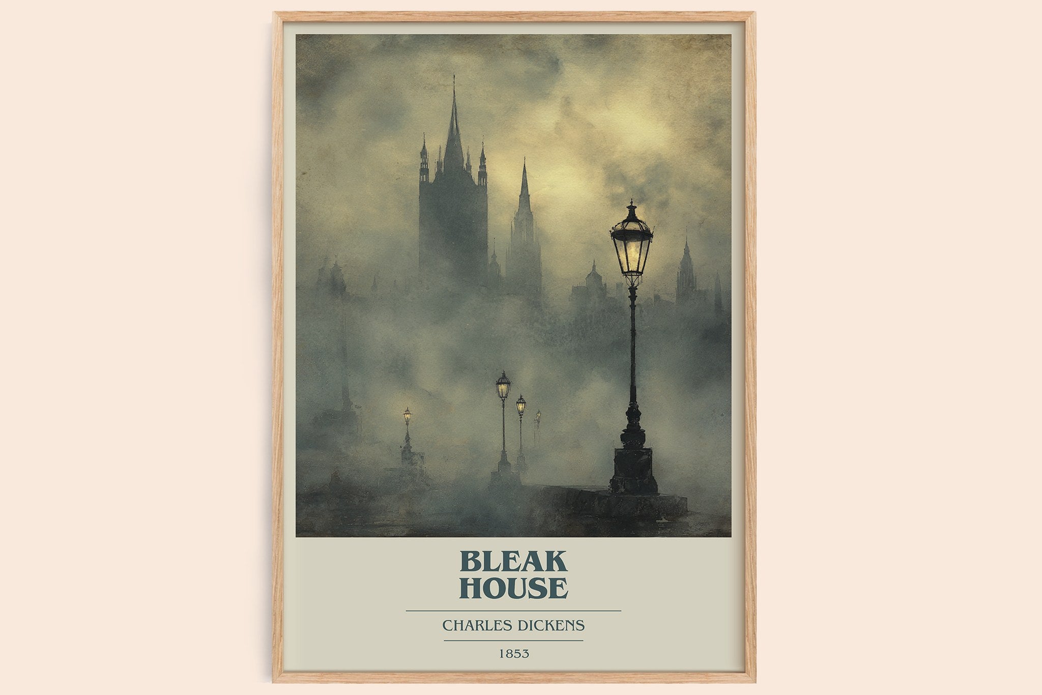 Bleak House Book Cover Poster by Charles Dickens
