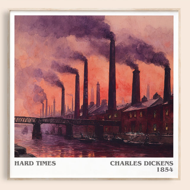 Hard Times Literary Art Print by Charles Dickens