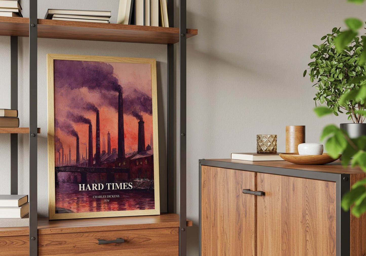 Hard Times book watercolour illustration paper finish options – matte satin gloss