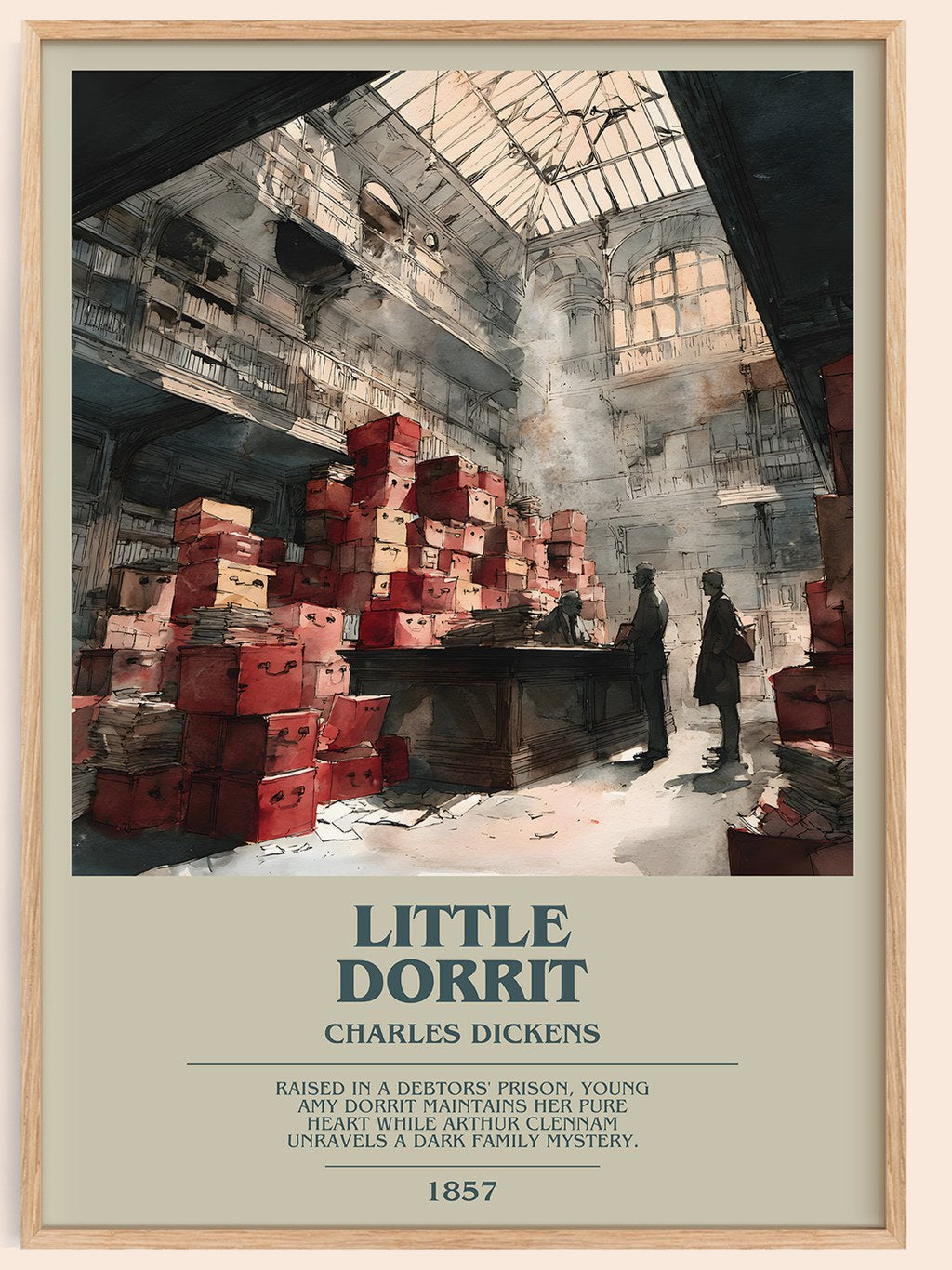 Little Dorrit Bookish Wall Art by Charles Dickens – framed poster