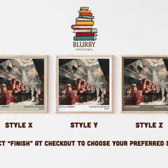 Little Dorrit Literary Art Print by Charles Dickens – Style X, Y and Z square prints side by side – choose your finish