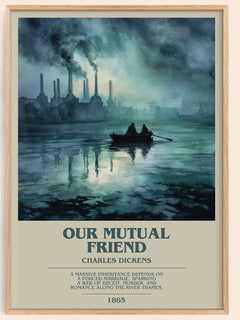Our Mutual Friend Bookish Wall Art by Charles Dickens – framed poster