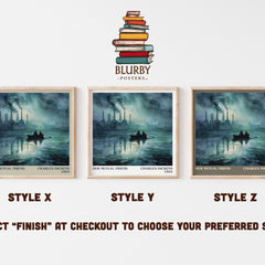 Our Mutual Friend Literary Art Print by Charles Dickens – Style X, Y and Z square prints side by side – choose your finish