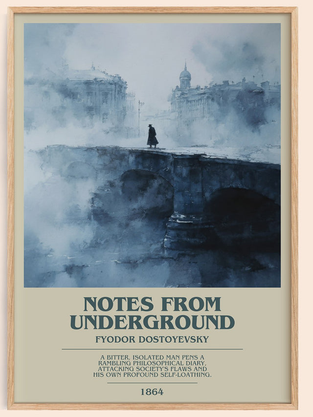 Notes From Underground Bookish Wall Art by Fyodor Dostoyevsky