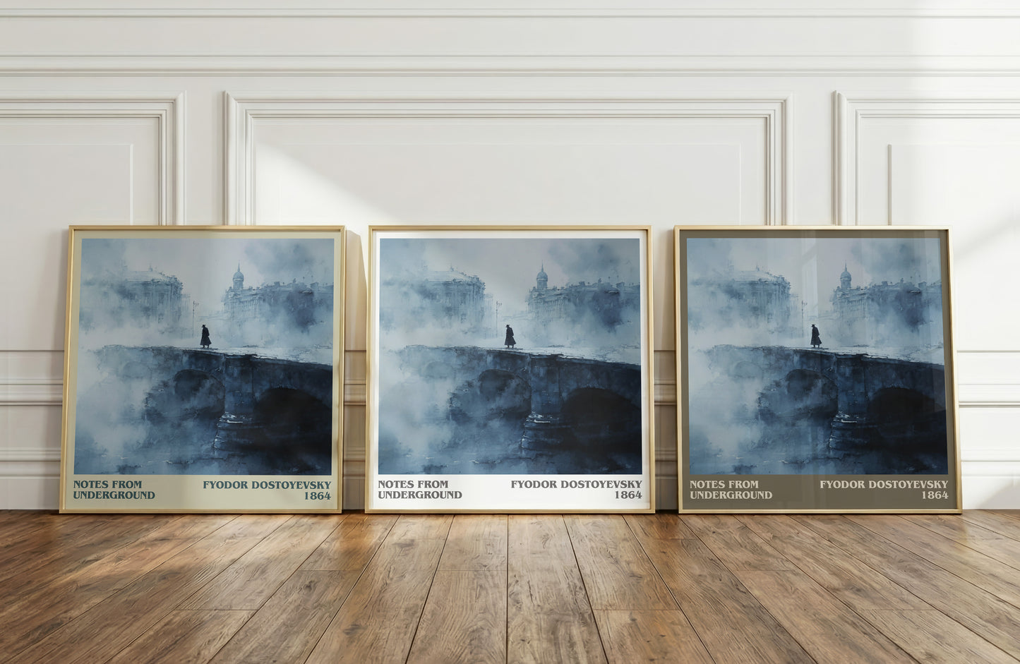Notes From Underground literary art print colour and style options – Fyodor Dostoyevsky book art