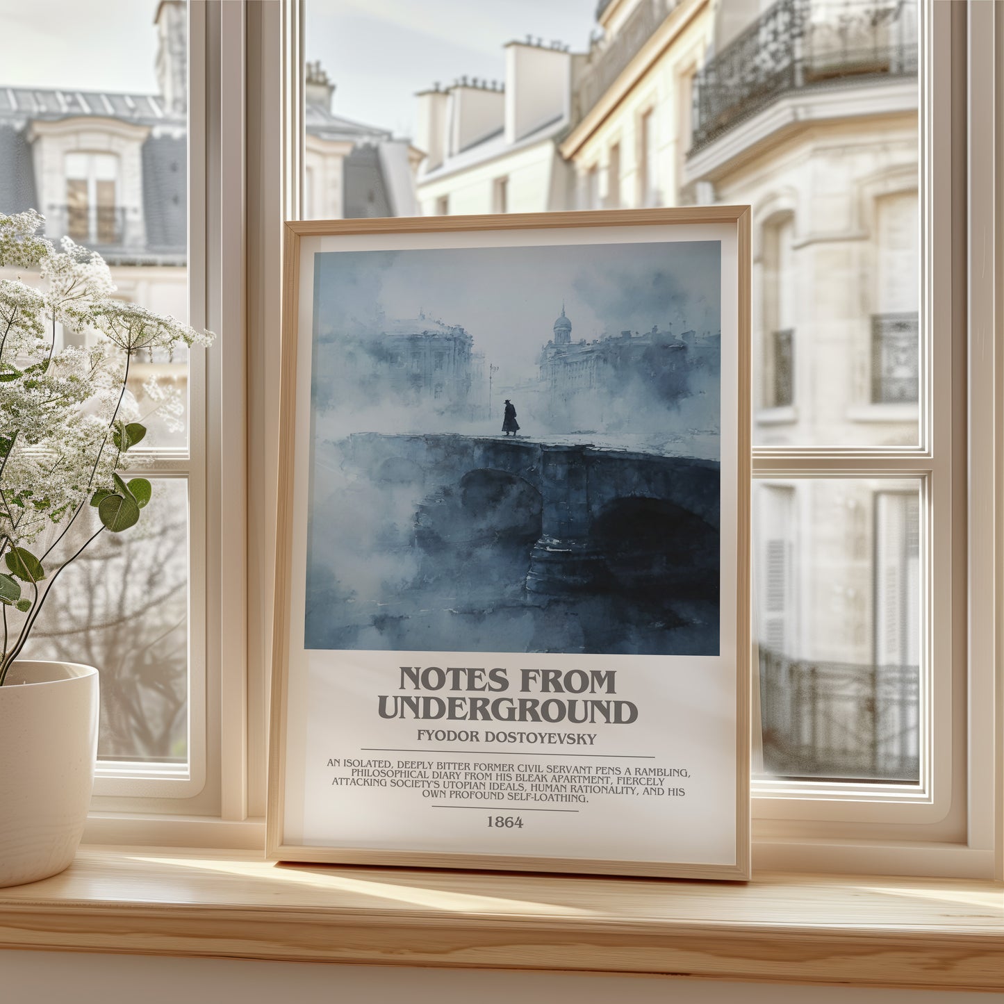 Notes From Underground bookish poster colour and style options – Fyodor Dostoyevsky book art