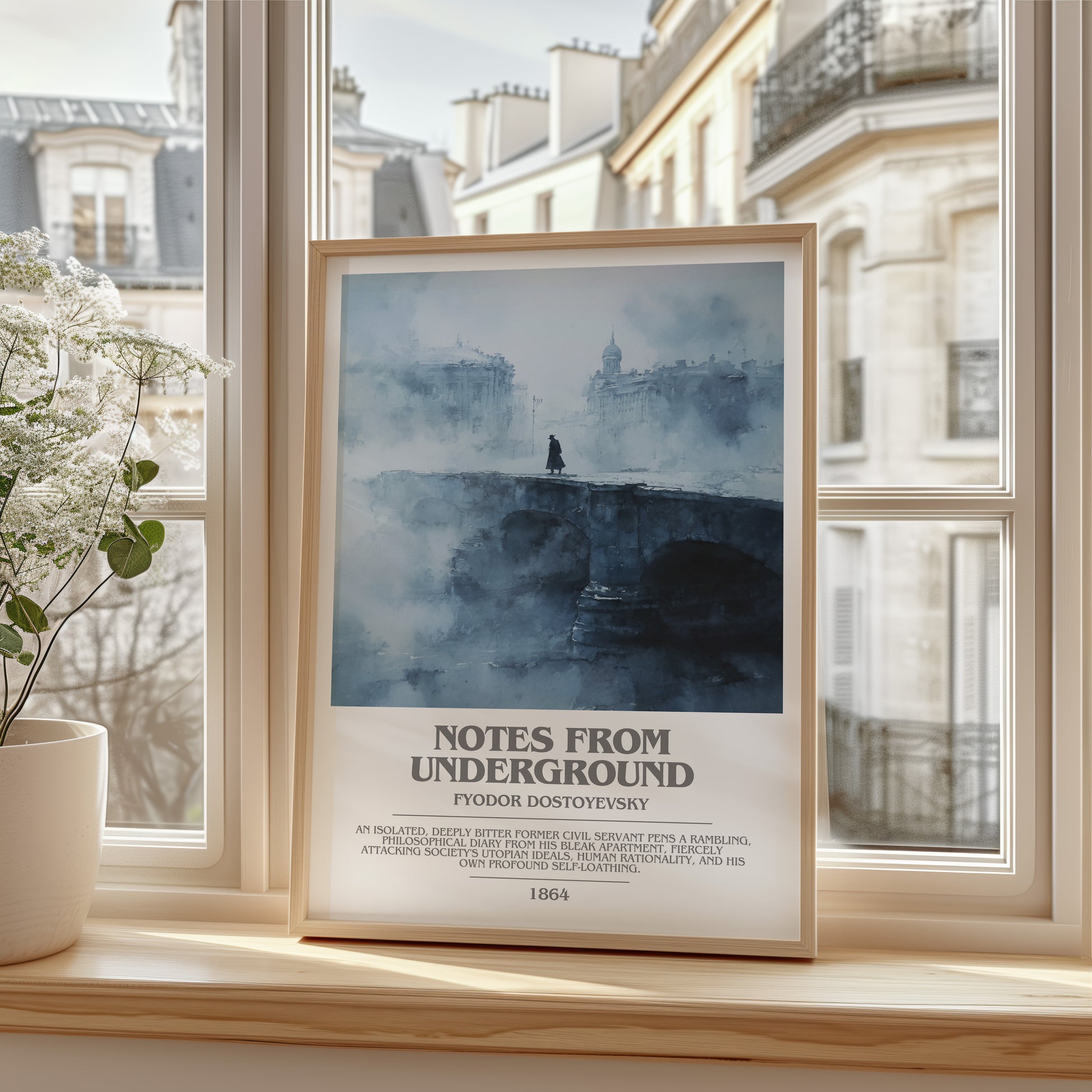 Notes From Underground bookish poster colour and style options – Fyodor Dostoyevsky book art