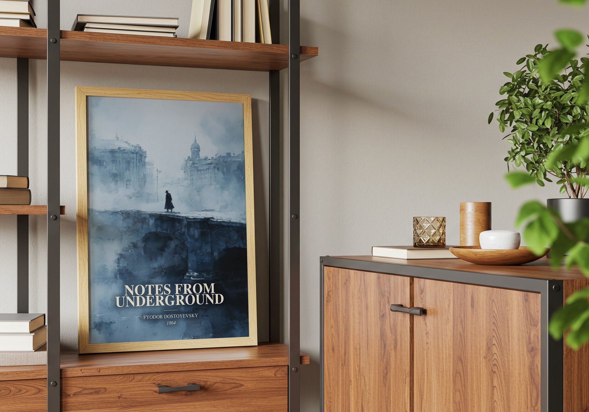 Notes From Underground book watercolour illustration paper finish options – matte satin gloss