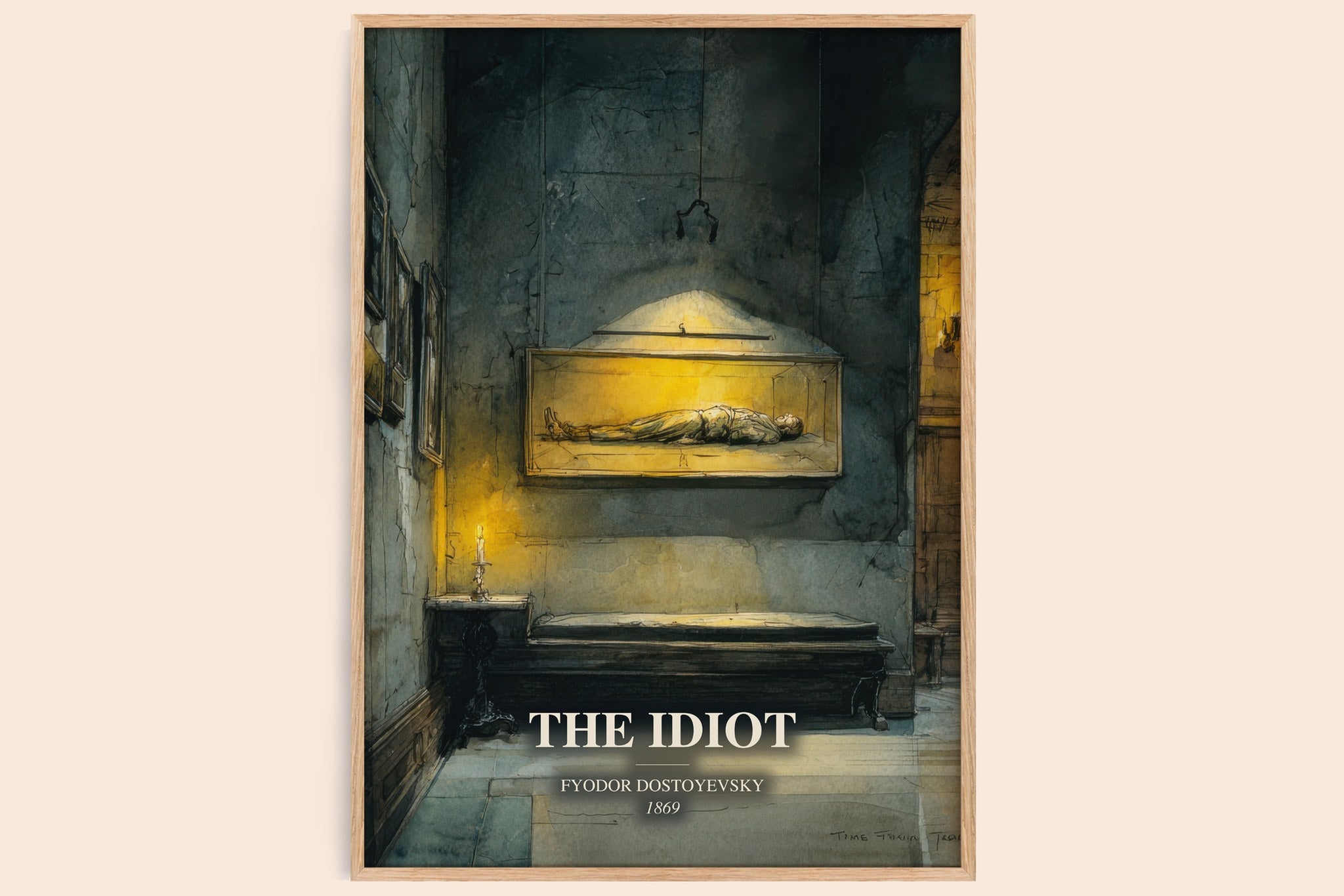 The Idiot Book Watercolour Illustration by Fyodor Dostoyevsky