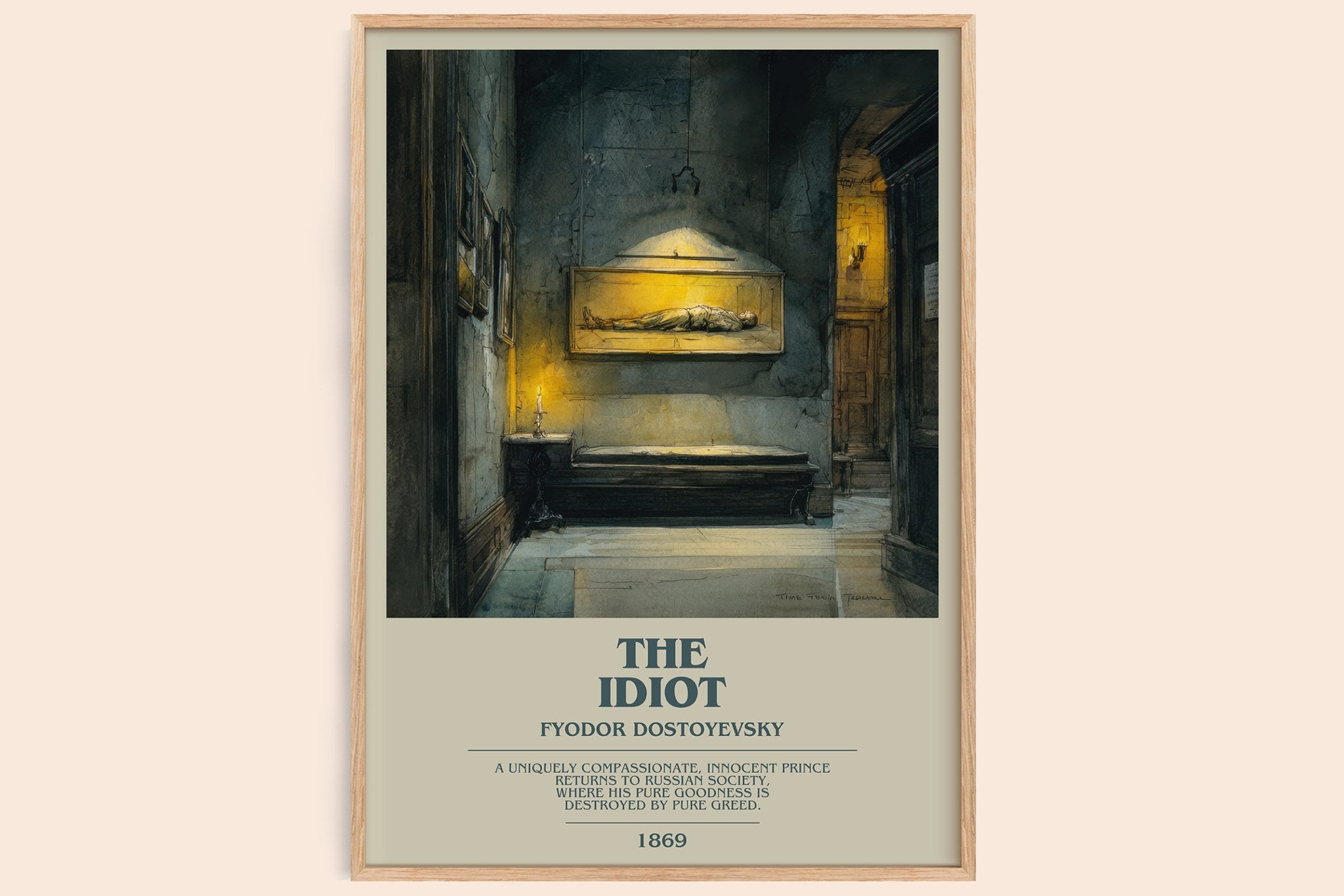 The Idiot Bookish Wall Art by Fyodor Dostoyevsky