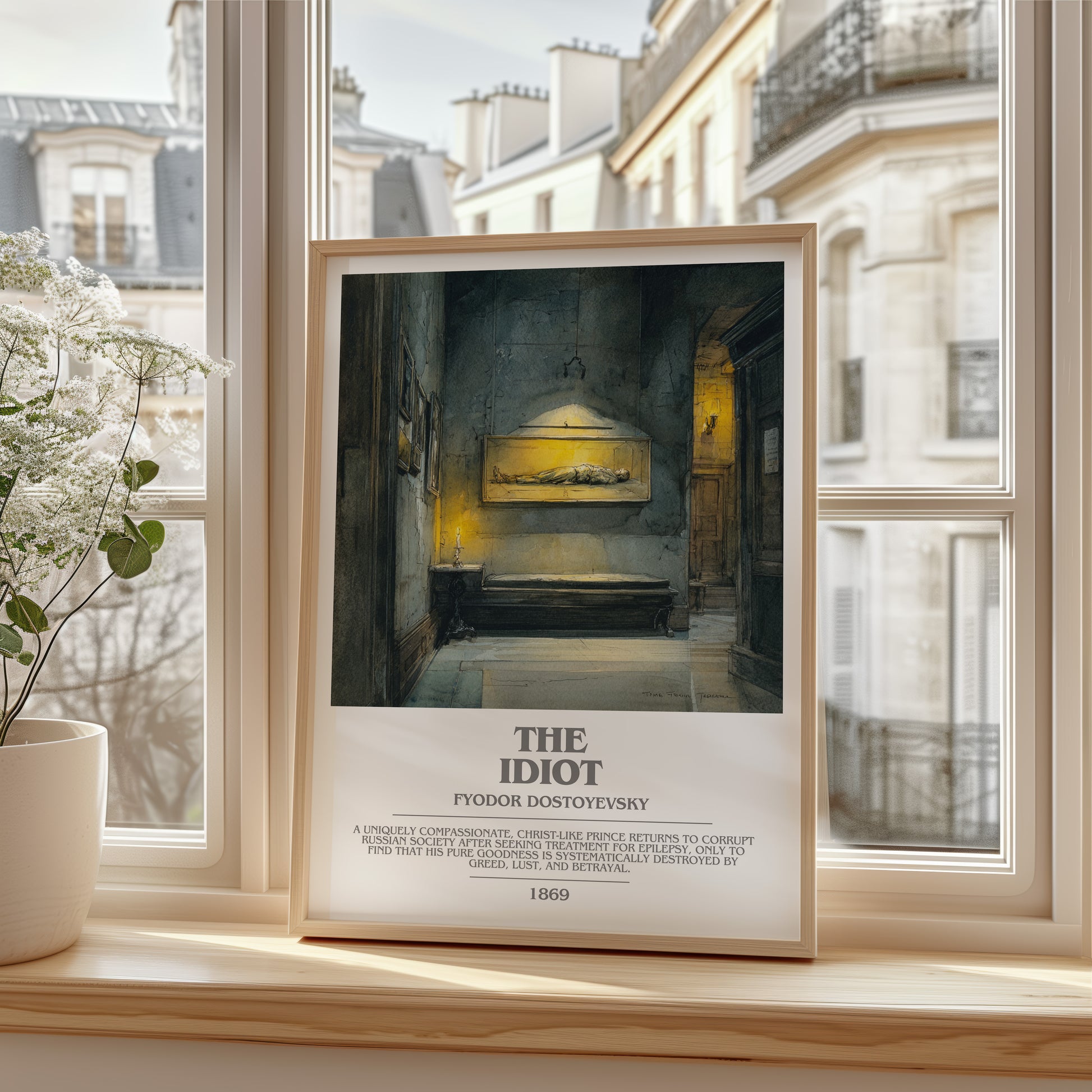 The Idiot bookish poster colour and style options – Fyodor Dostoyevsky book art