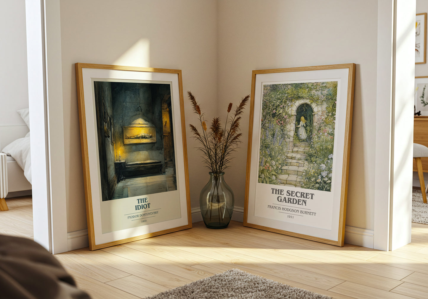 The Idiot book cover book poster framed on wall – classic literature wall art