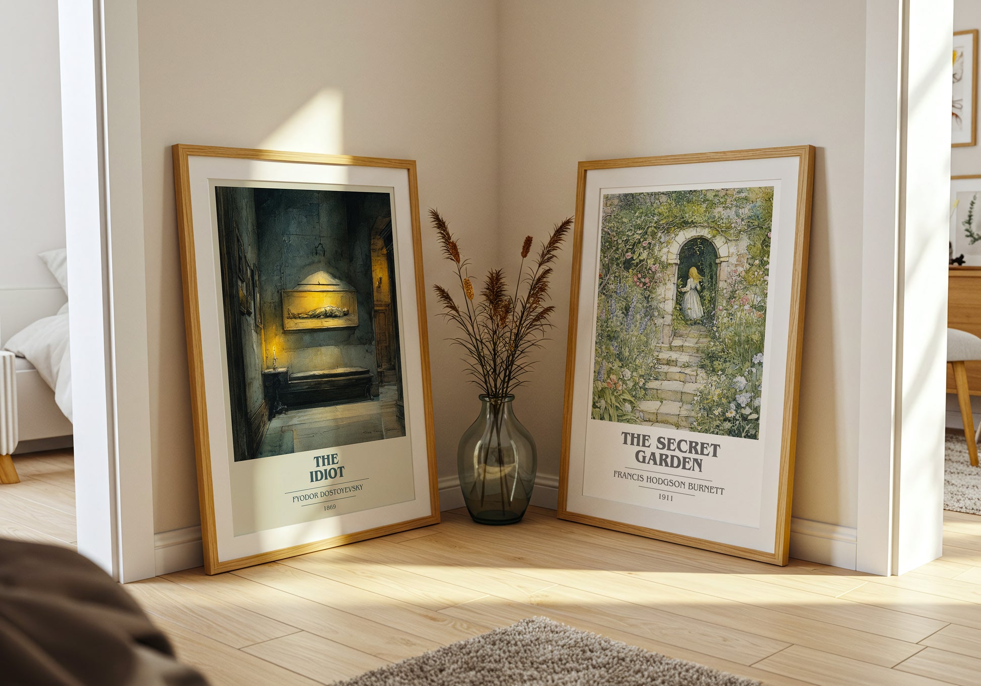 The Idiot book cover book poster framed on wall – classic literature wall art