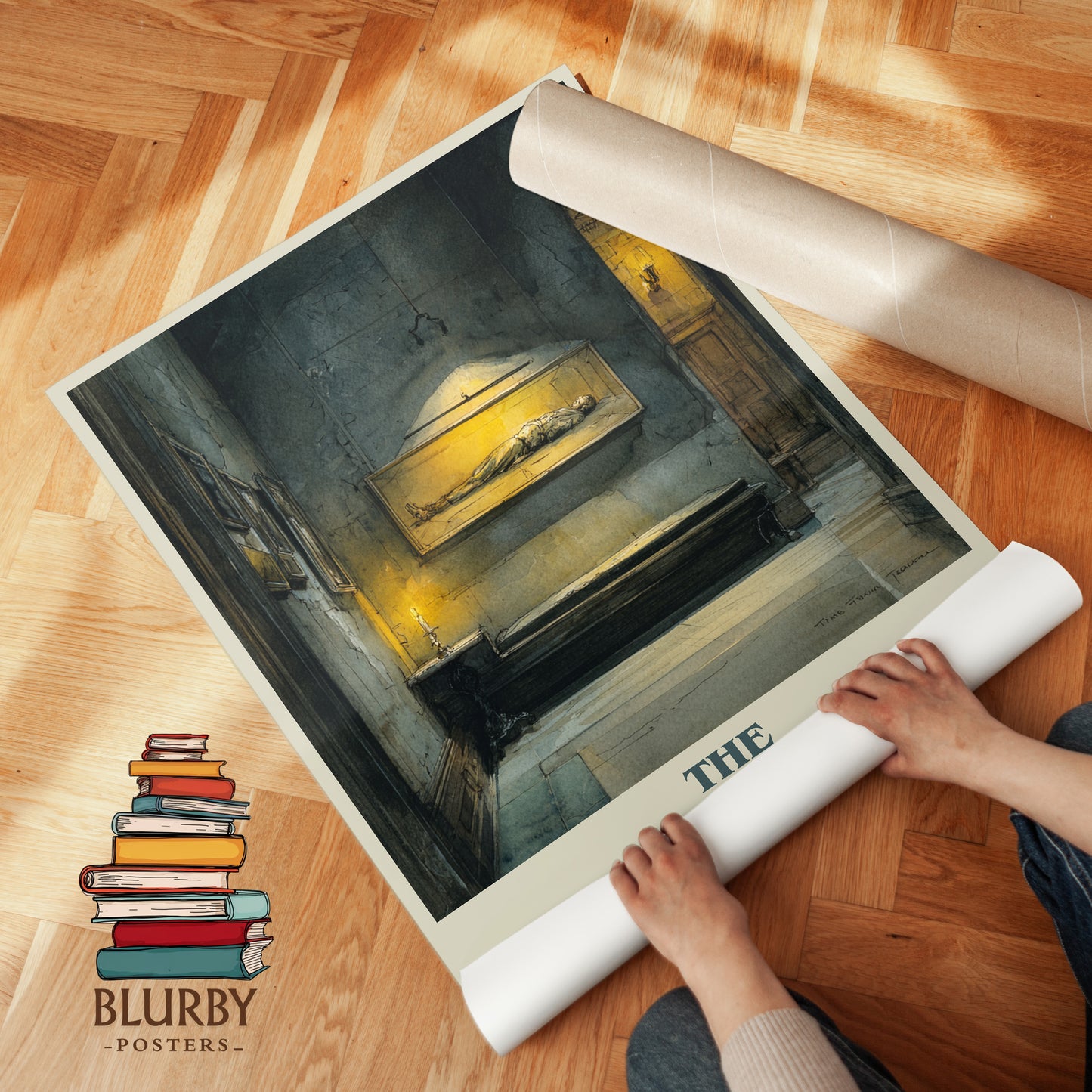 The Idiot book cover print on bookshelf – Fyodor Dostoyevsky fan gift