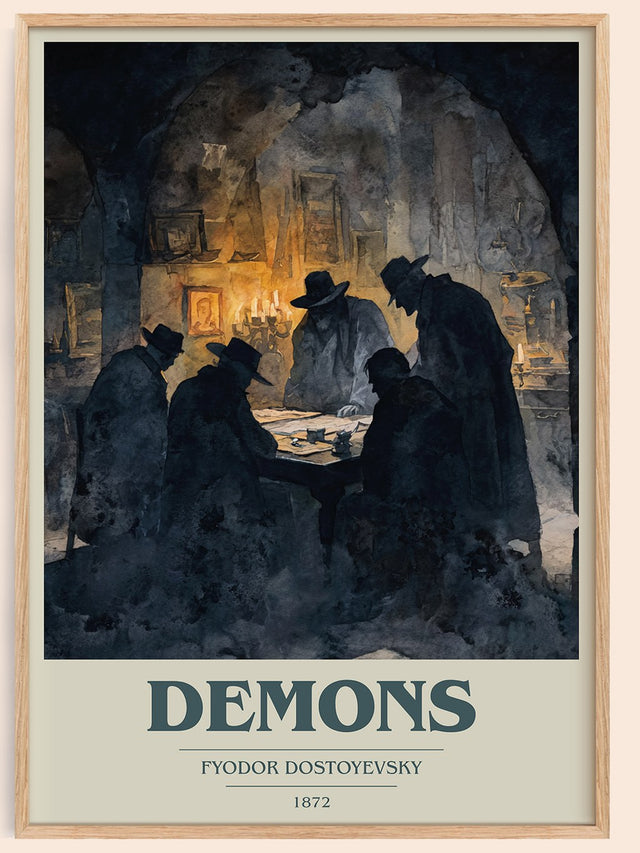 Demons Book Cover Poster by Fyodor Dostoevsky