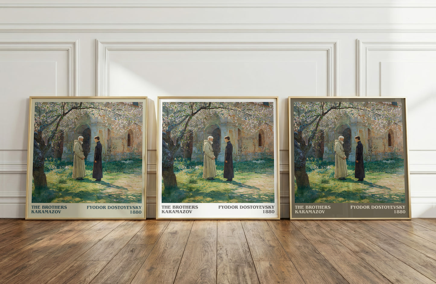 The Brothers Karamazov literary print framed by window – literary home decor