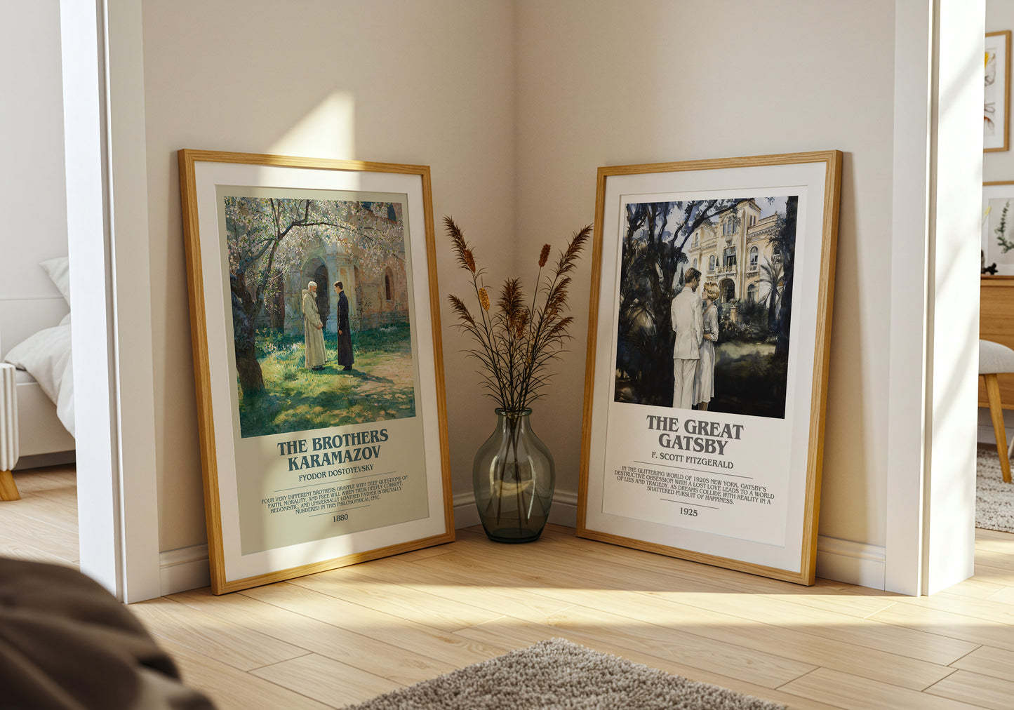 The Brothers Karamazov bookish book poster framed on wall – classic literature wall art