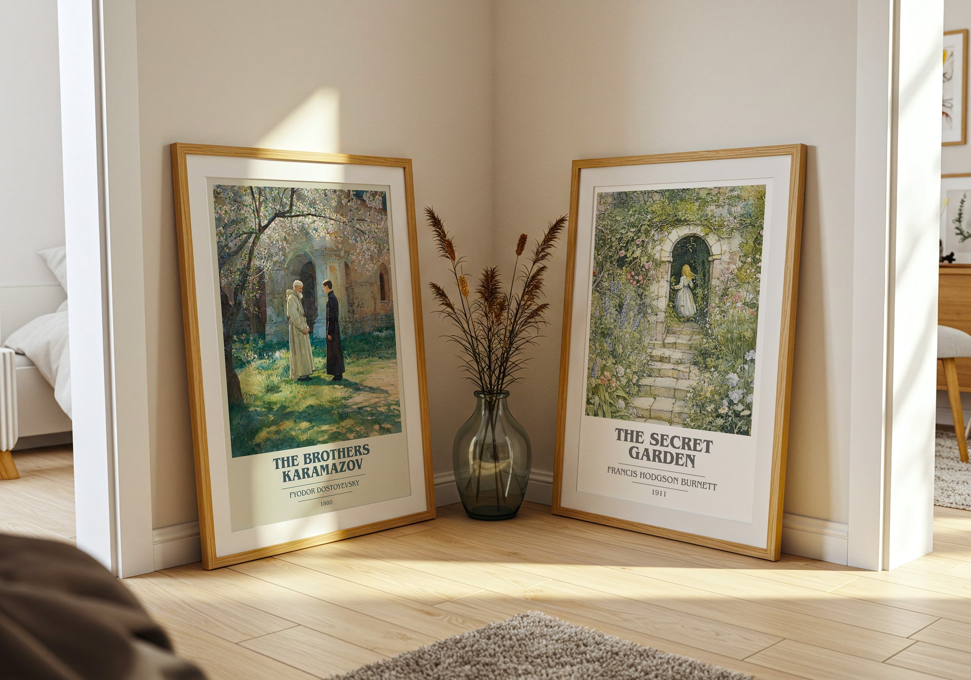 The Brothers Karamazov book cover book poster framed on wall – classic literature wall art