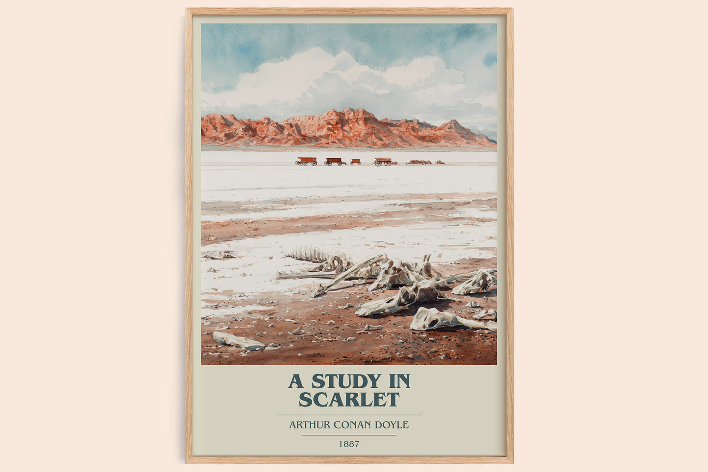 A Study in Scarlet book cover book poster by Sir Arthur Conan Doyle – framed literary art print