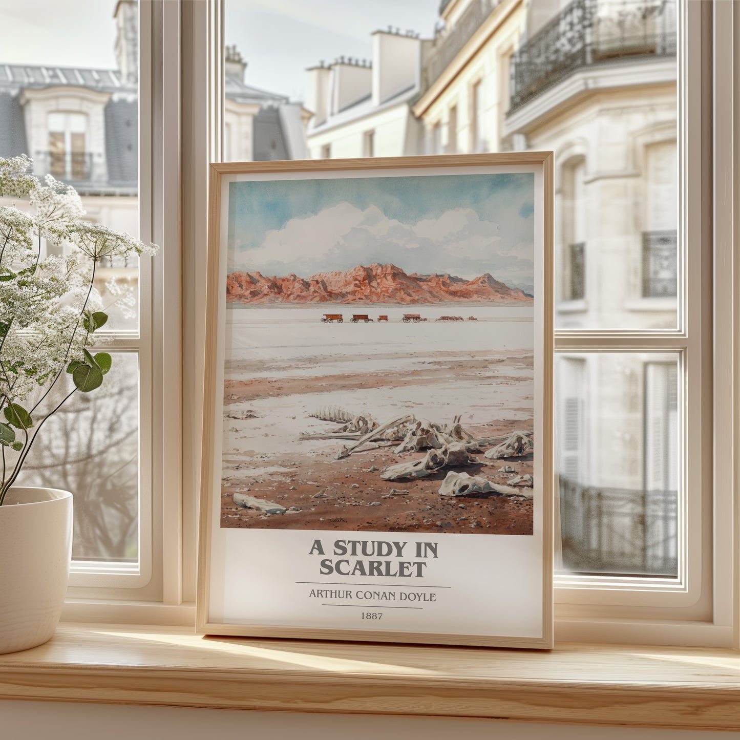 A Study in Scarlet book cover poster colour and style options – Sir Arthur Conan Doyle book art