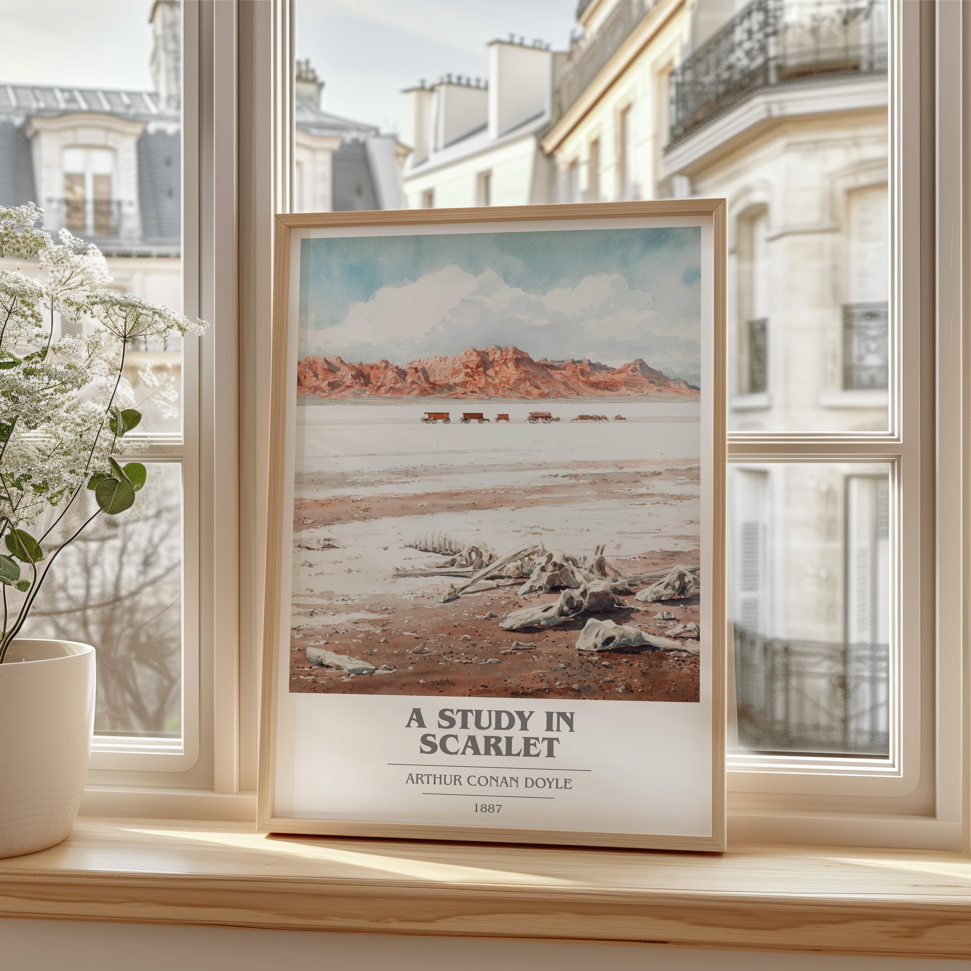 A Study in Scarlet book cover poster colour and style options – Sir Arthur Conan Doyle book art