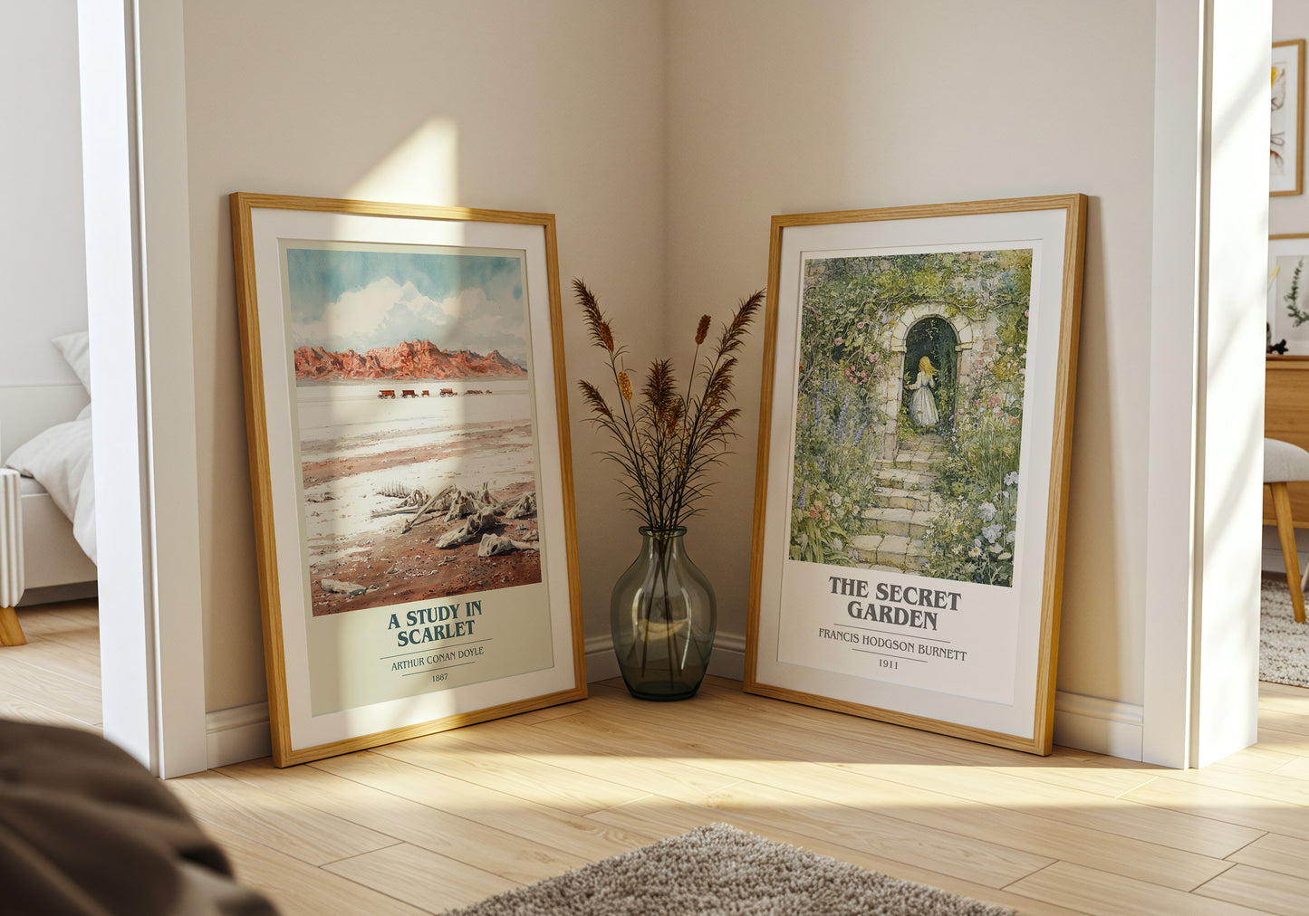 A Study in Scarlet book cover book poster framed on wall – mystery wall art