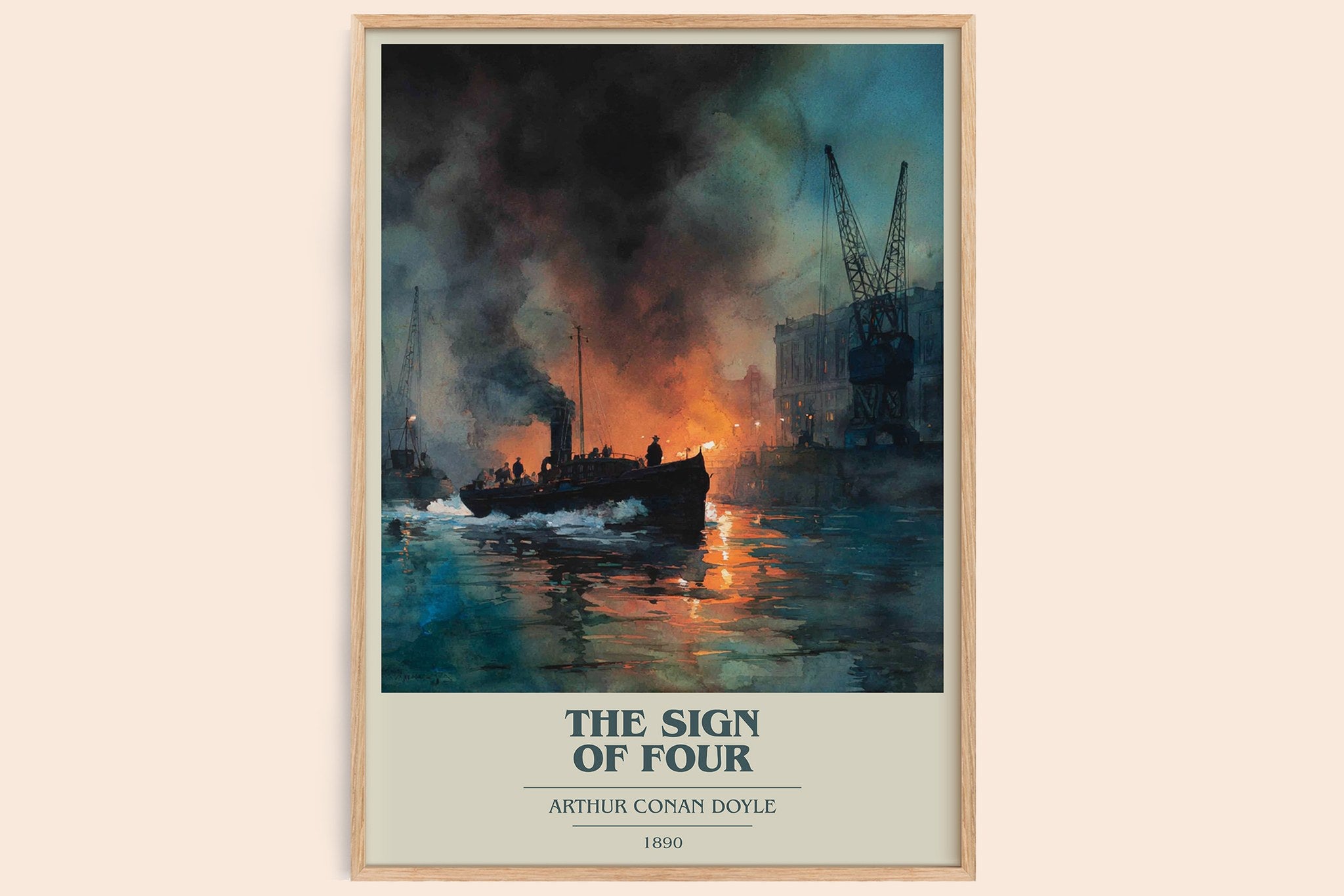 The Sign Of Four Book Cover Poster by Sir Arthur Conan Doyle