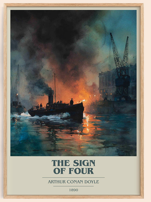The Sign Of Four Book Cover Poster by Sir Arthur Conan Doyle
