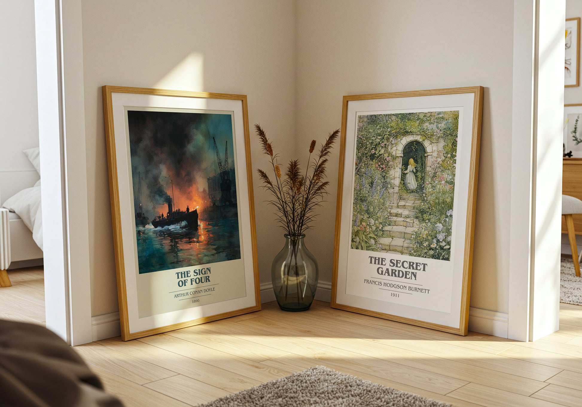 The Sign Of Four book cover book poster framed on wall – mystery wall art