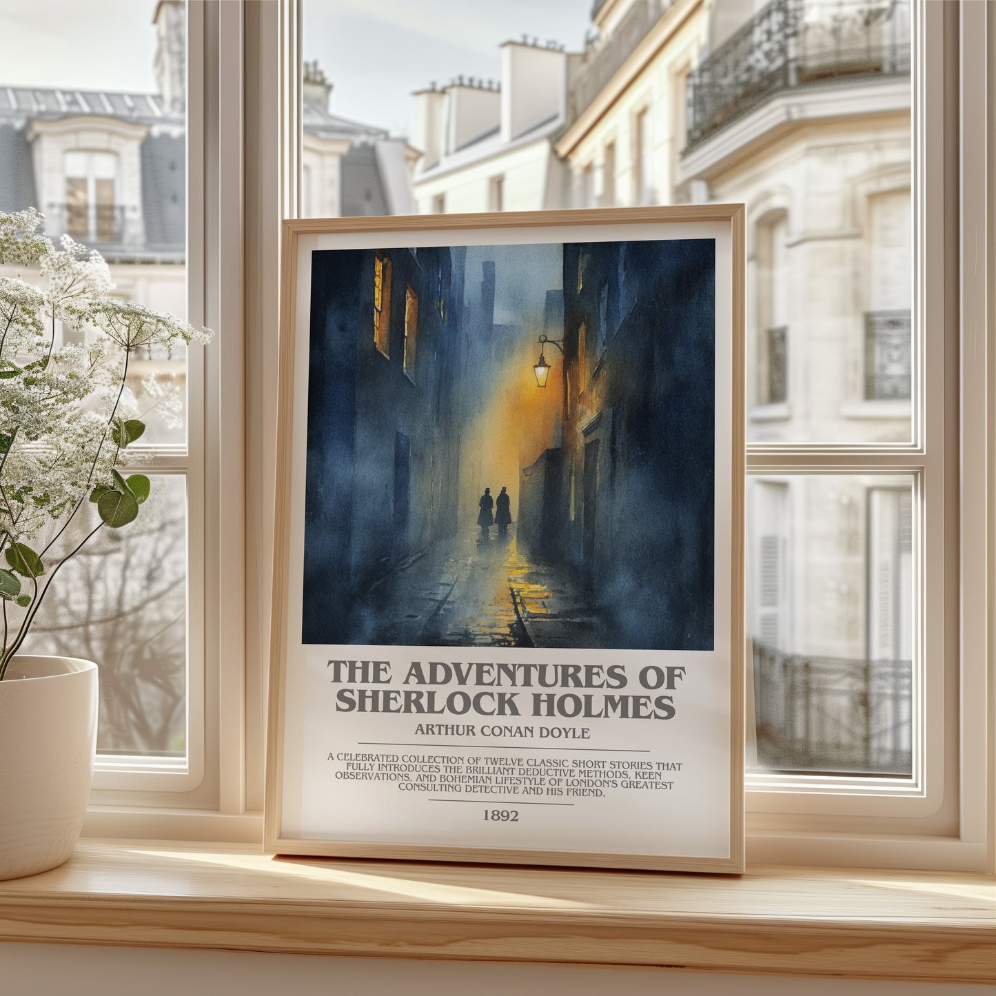 The Adventures of Sherlock Holmes bookish poster colour and style options – Sir Arthur Conan Doyle book art