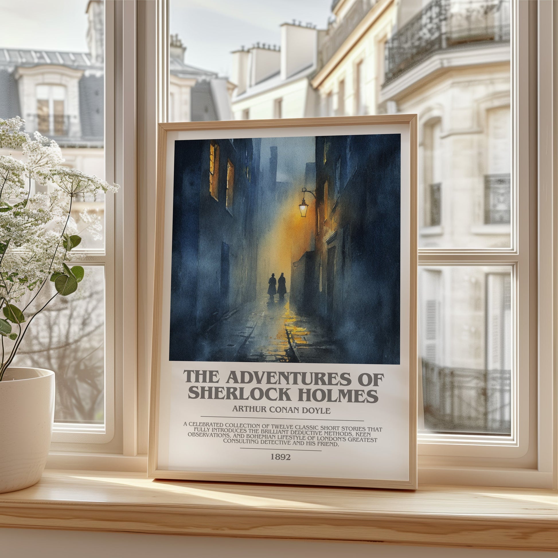 The Adventures of Sherlock Holmes bookish poster colour and style options – Sir Arthur Conan Doyle book art