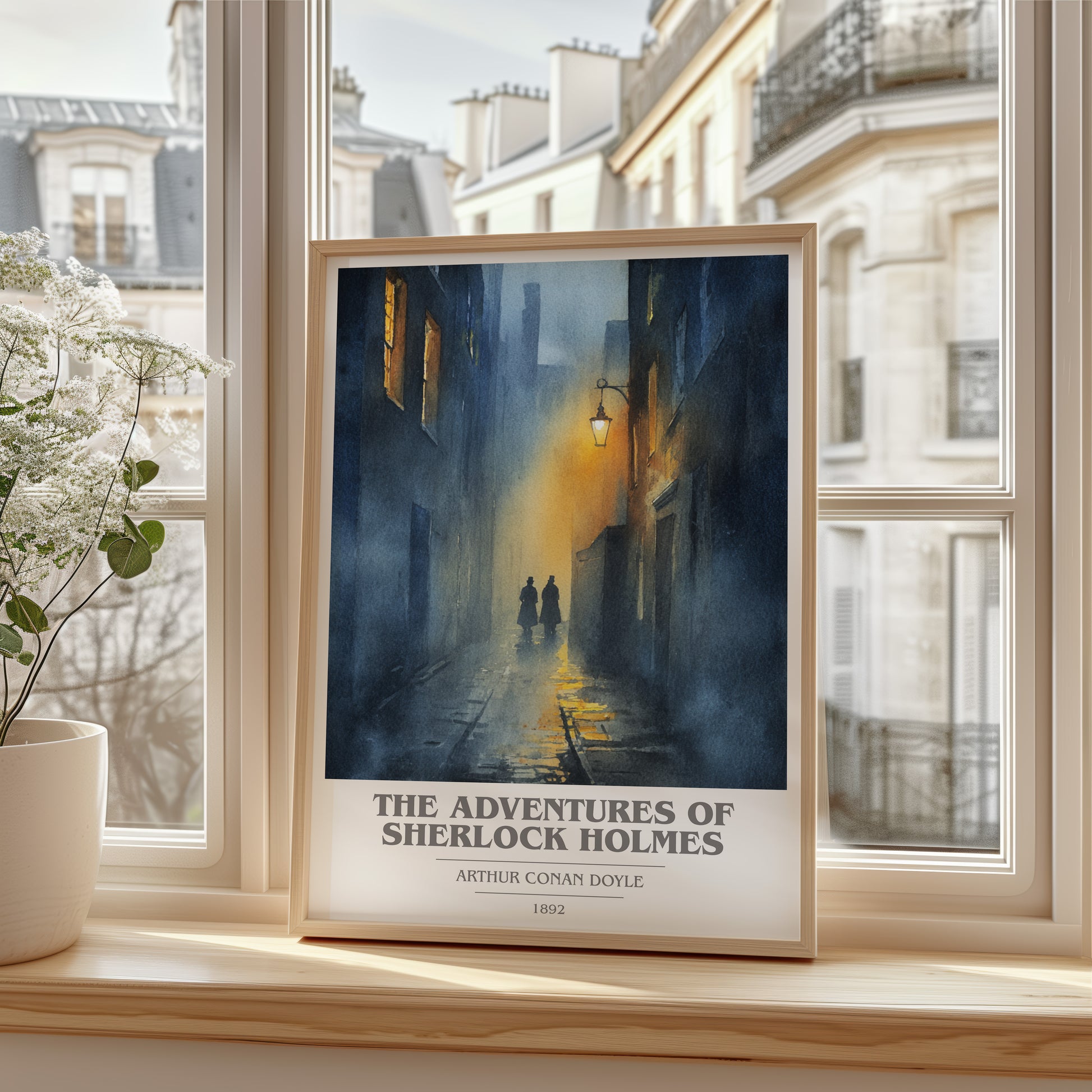 The Adventures of Sherlock Holmes book cover poster colour and style options – Sir Arthur Conan Doyle book art