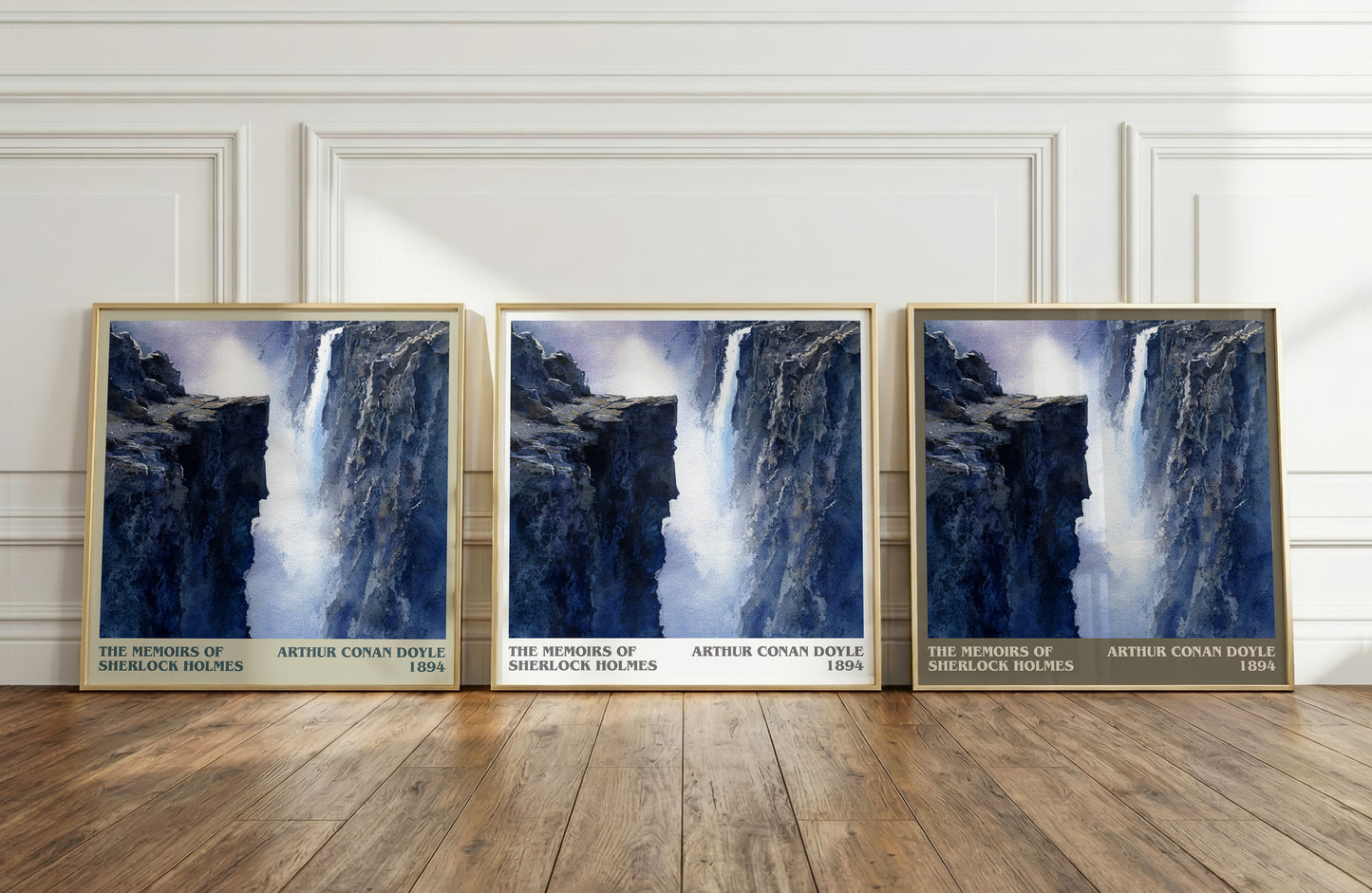 The Memoirs of Sherlock Holmes literary print framed by window – literary home decor