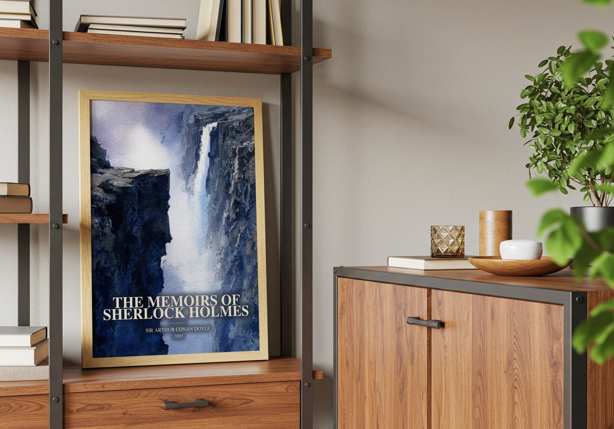 The Memoirs Of Sherlock Holmes book watercolour illustration paper finish options – matte satin gloss