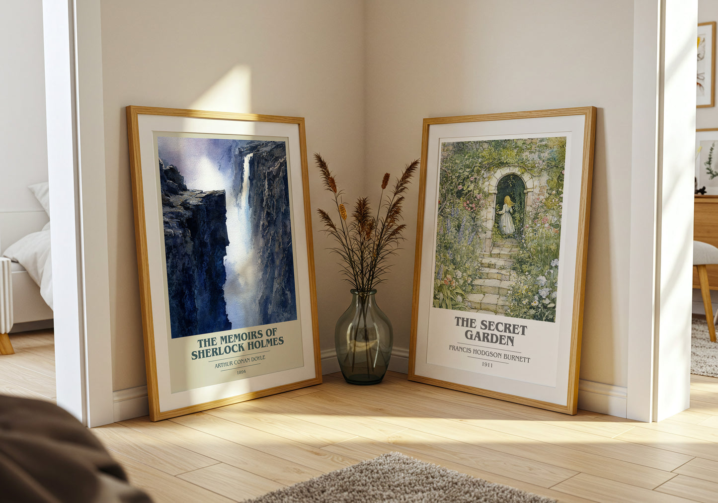 The Memoirs of Sherlock Holmes book cover book poster framed on wall – mystery wall art