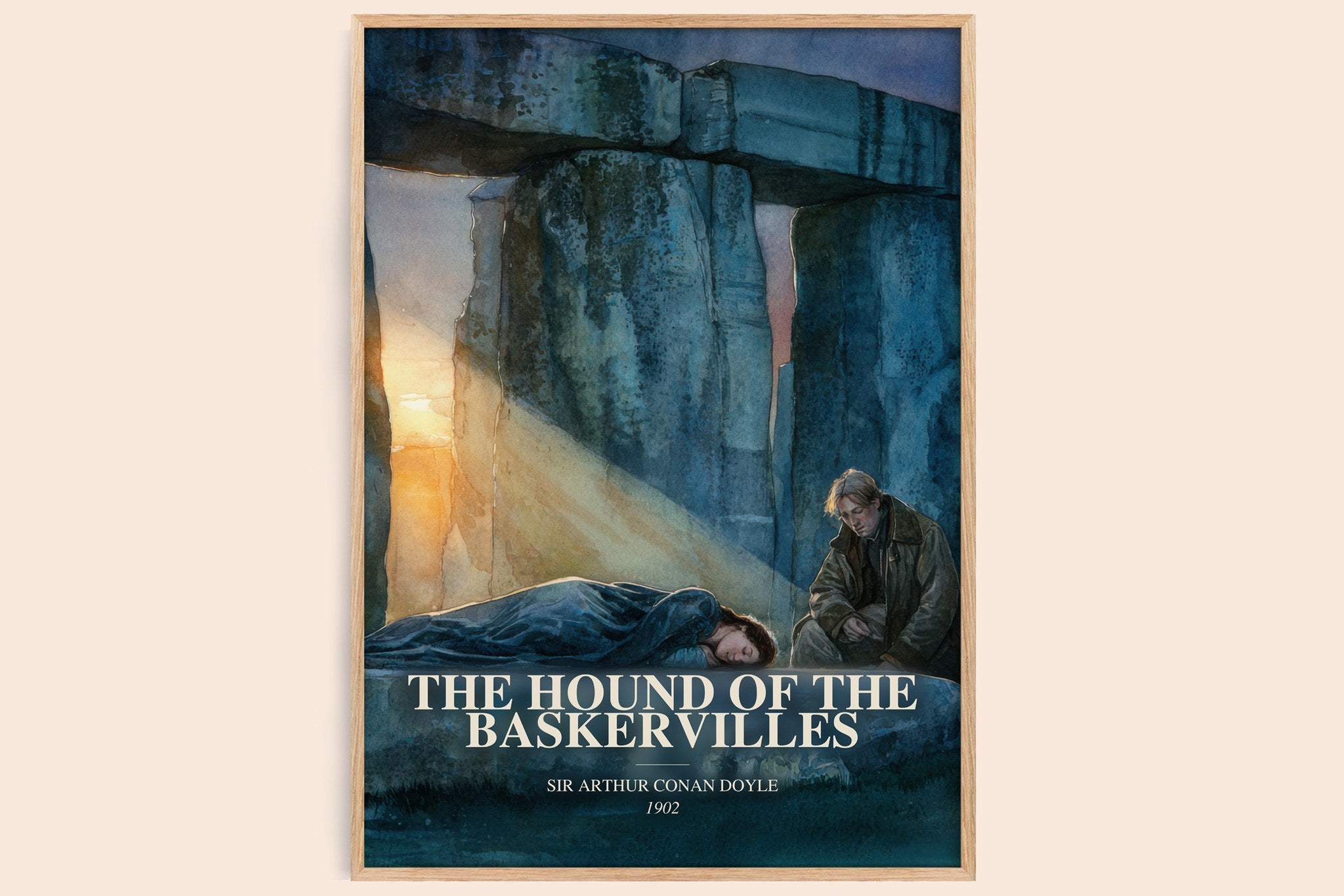 Hound Of The Baskervilles Book Watercolour Illustration by S. Doyle